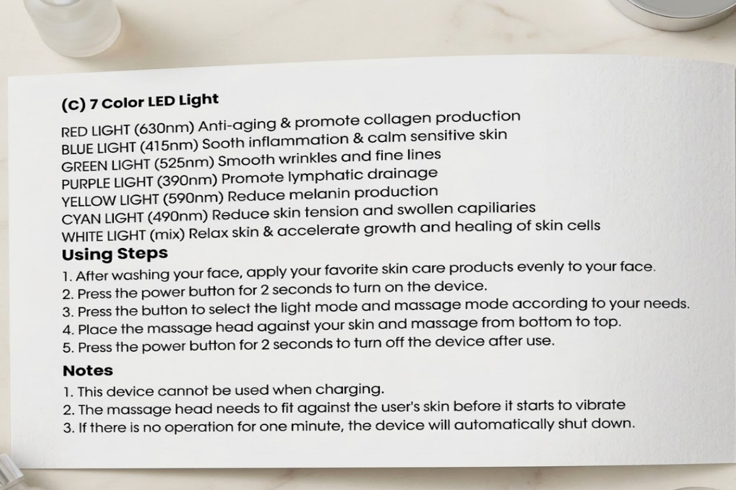 DERMELÚ™ Masajeador Facial LED EMS 7 en 1