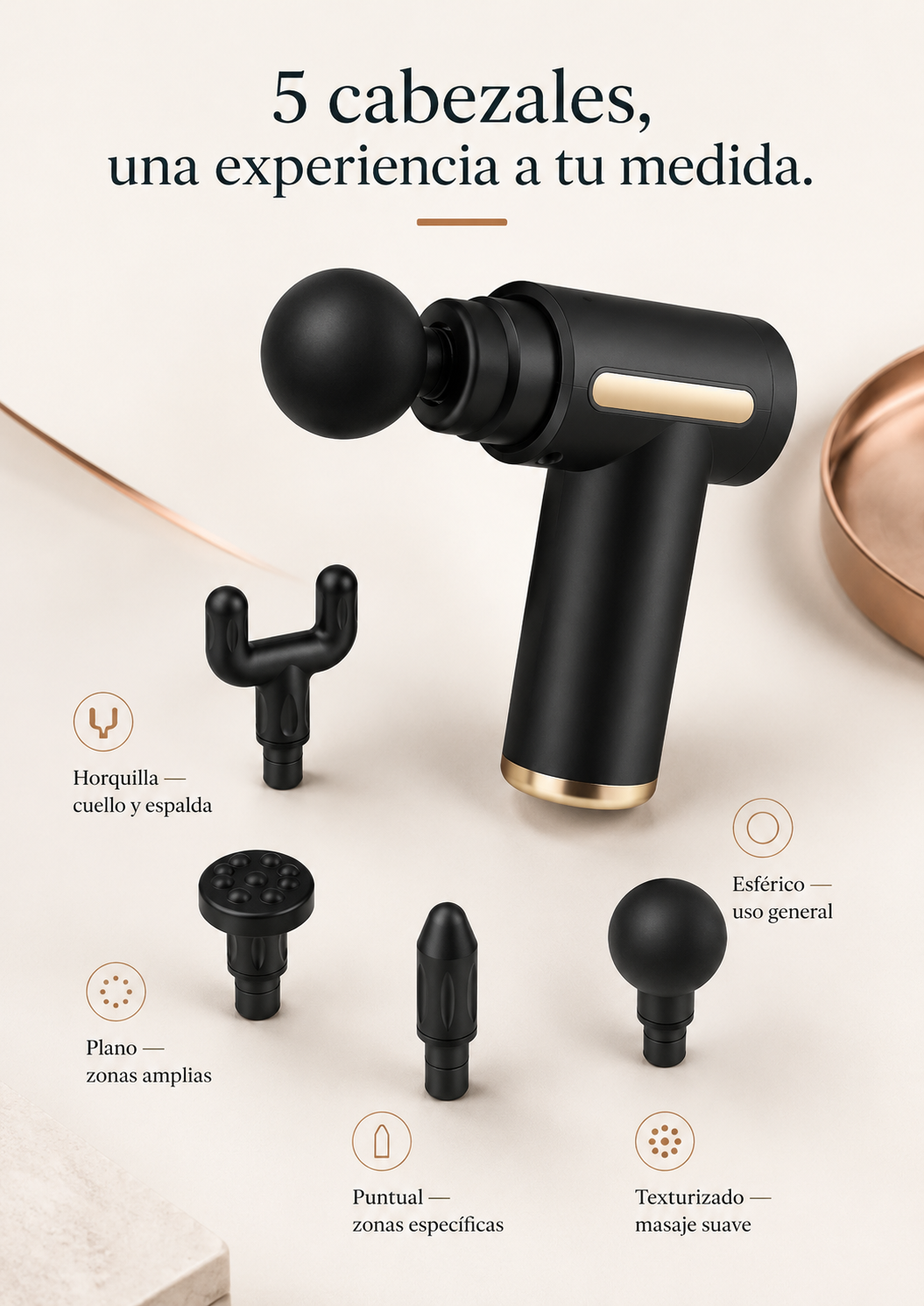 CALMÉA™ Mini Masajeador 5 en 1