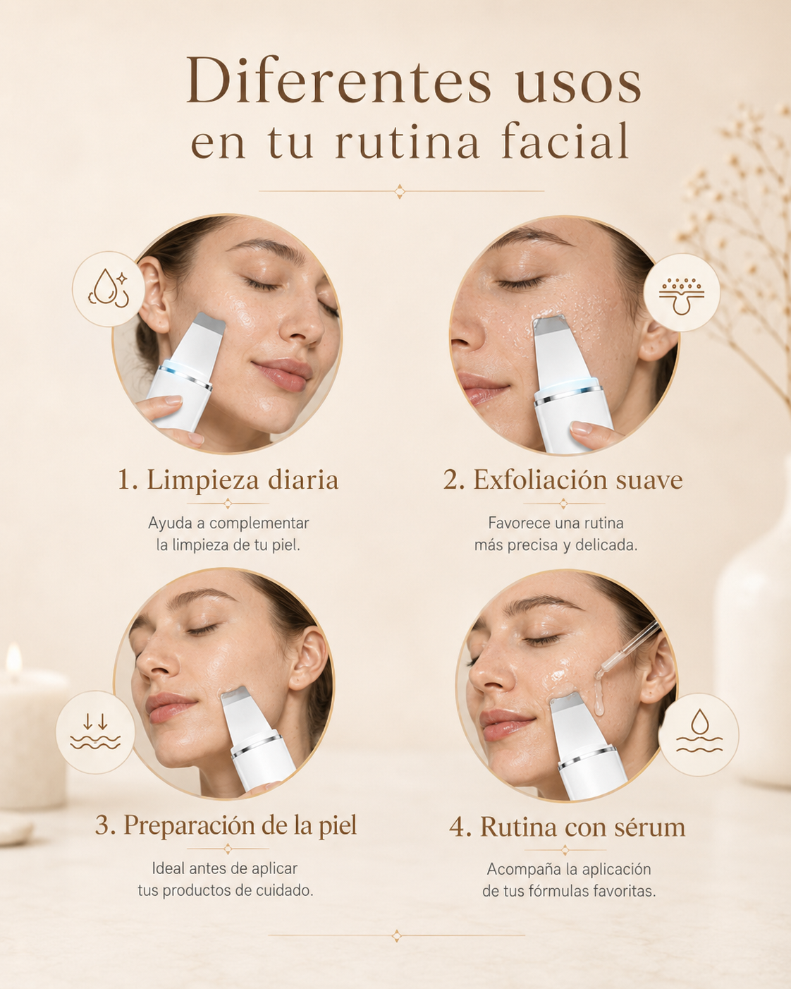 PURELIA™  Limpiador Ultrasónico Facial