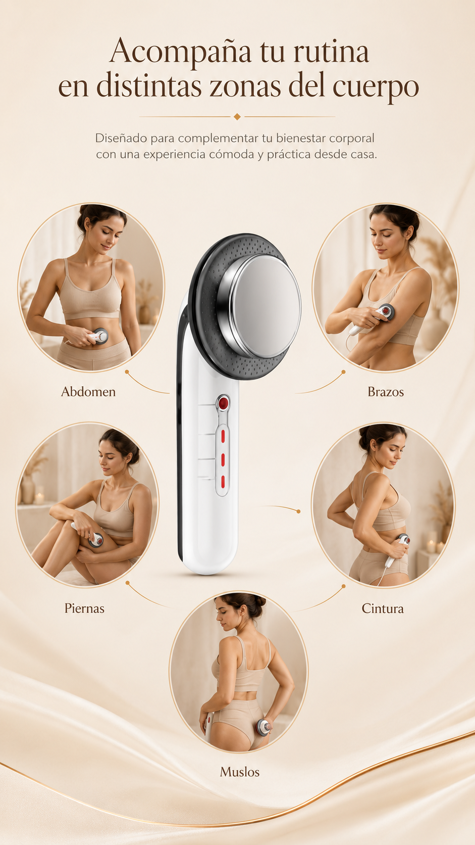 VITALÍA™ Masajeador Ultrasónico 3 en 1
